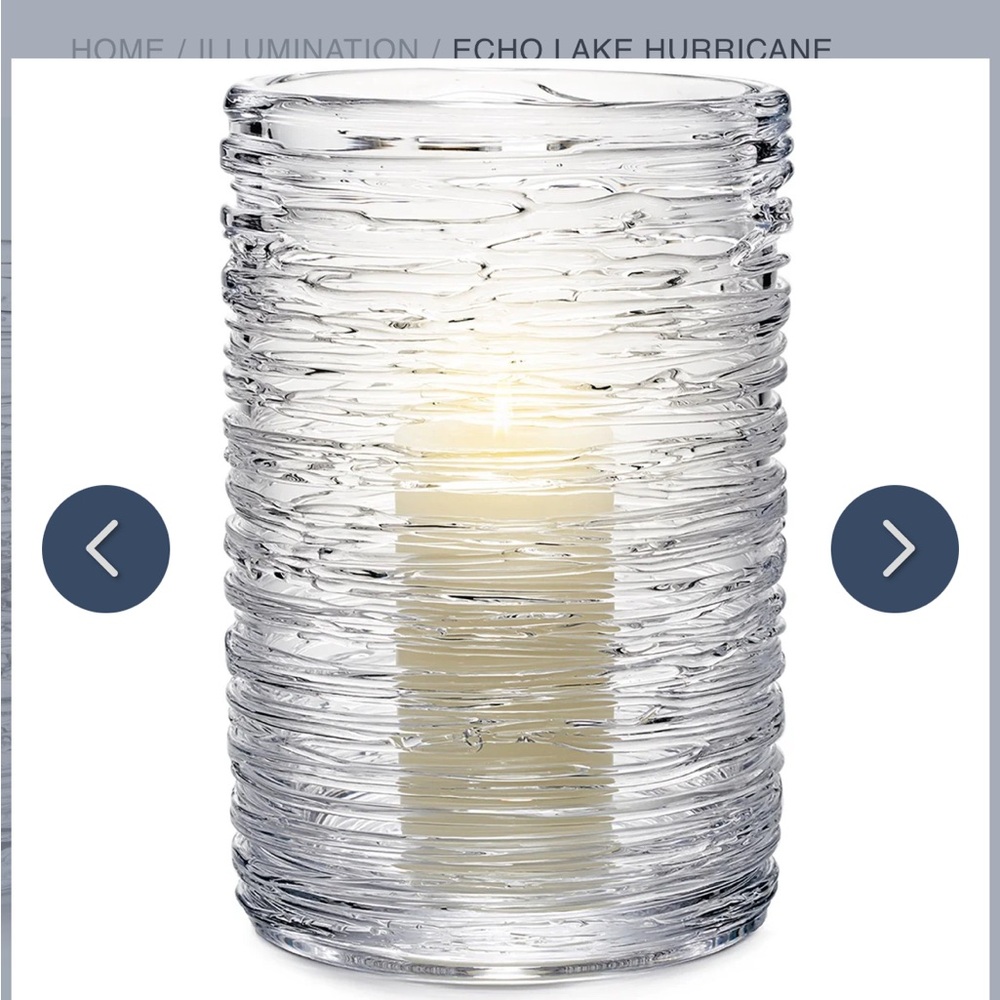 Simon Pearce Gray Glass Art Candle Holder